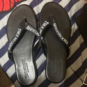 True Religion Black Sandals